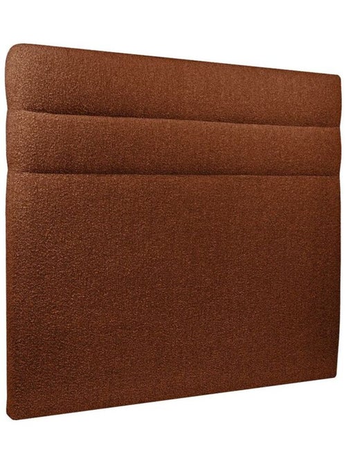 Lit avec tête de lit lignes bouclette et sommier tapissier H29cm - Kiabi