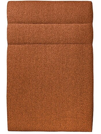 Lit avec tête de lit lignes bouclette et sommier tapissier H29cm