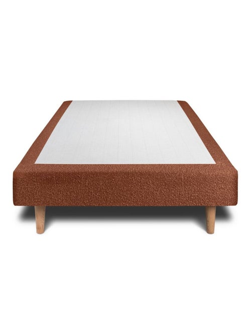 Lit avec tête de lit lignes bouclette et sommier tapissier H29cm - Kiabi