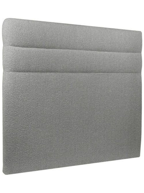 Lit avec tête de lit lignes bouclette et sommier tapissier H29cm - Kiabi