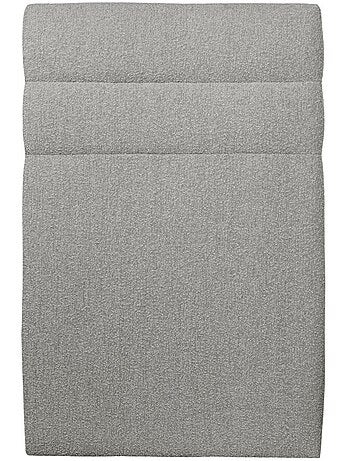 Lit avec tête de lit lignes bouclette et sommier tapissier H29cm