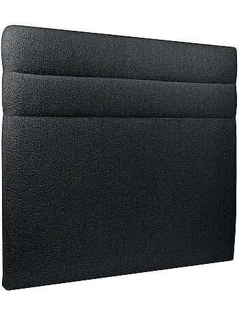 Lit avec tête de lit lignes bouclette et sommier tapissier H29cm