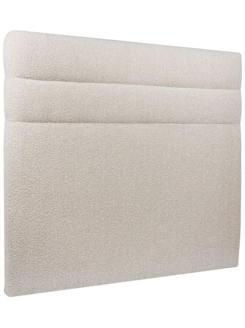 Lit avec tête de lit lignes bouclette et sommier tapissier H35cm - Kiabi