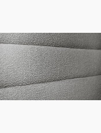 Lit avec tête de lit lignes bouclette et sommier tapissier H35cm