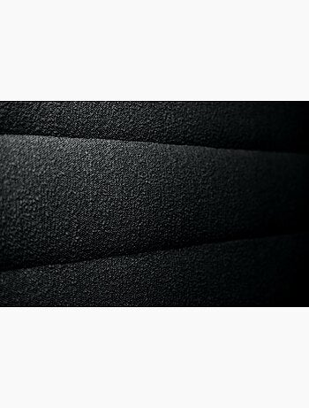 Lit avec tête de lit lignes bouclette et sommier tapissier H35cm