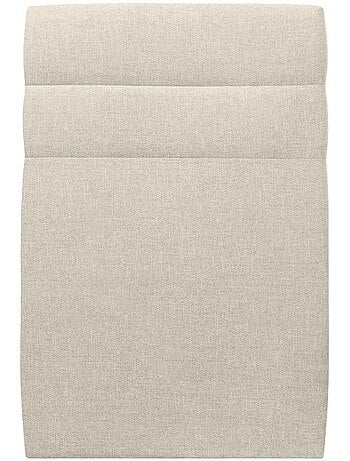 Lit avec tête de lit lignes tissu et sommier kit H29cm