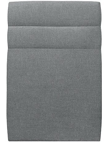 Lit avec tête de lit lignes tissu et sommier kit H29cm