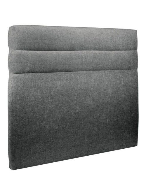 Lit avec tête de lit lignes tissu et sommier kit H29cm - Kiabi