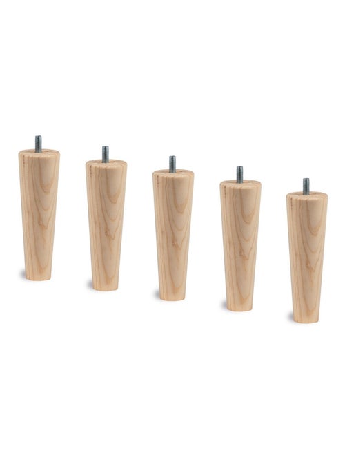 Lit avec tête de lit lignes tissu et sommier kit H29cm - Kiabi