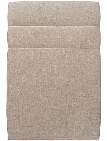Lit avec tête de lit lignes tissu et sommier tapissier H29cm