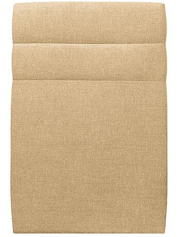 Lit avec tête de lit lignes tissu et sommier tapissier H29cm