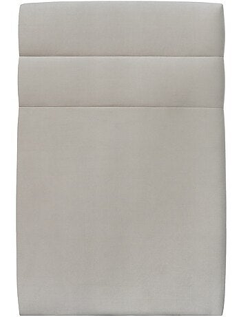 Lit avec tête de lit lignes velours et sommier kit H29cm