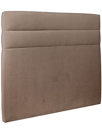 Lit avec tête de lit lignes velours et sommier tapissier H29cm