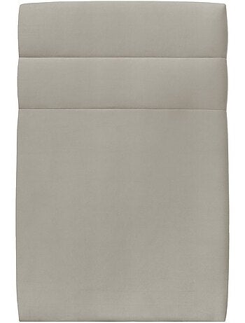 Lit avec tête de lit lignes velours et sommier tapissier H29cm