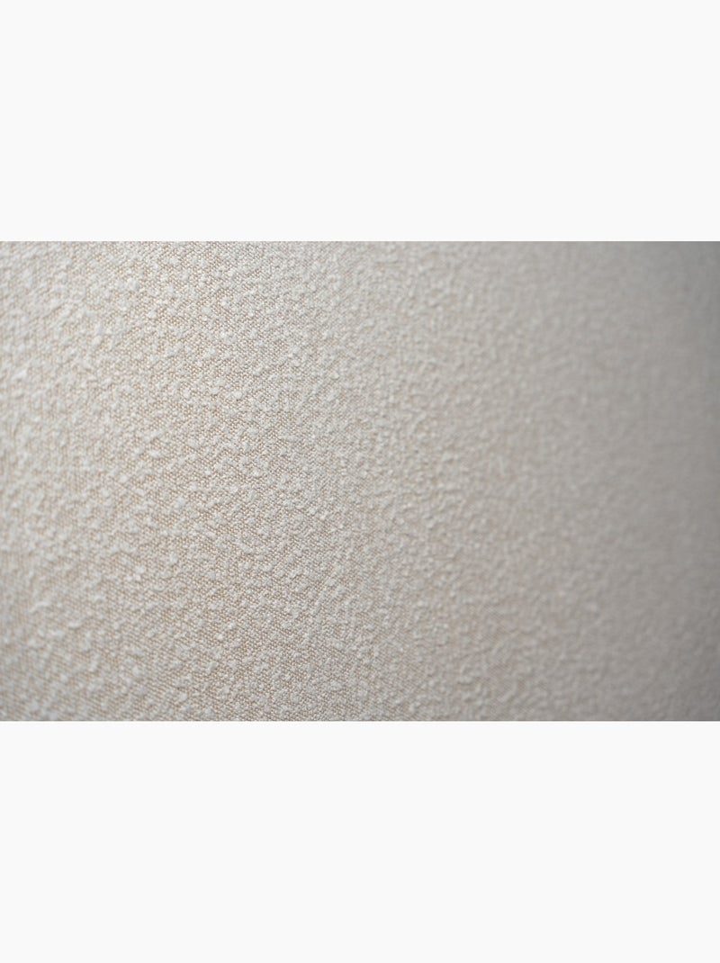 Lit avec tête de lit tapissier bouclette et sommier kit H29cm Beige clair - Kiabi