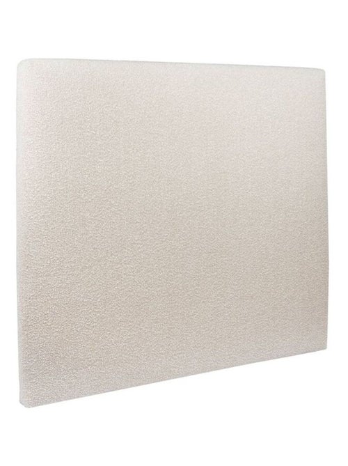 Lit avec tête de lit tapissier bouclette et sommier tapissier H29cm - Kiabi