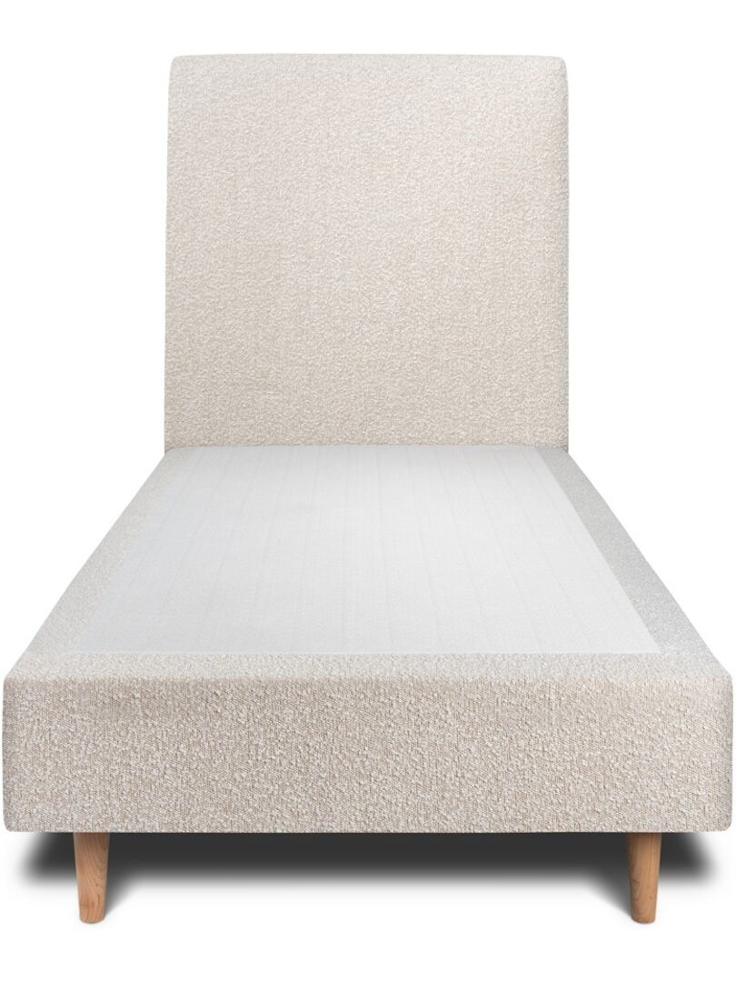 Sommier Tapissier Bouclette Beige 150x200 Cm - Structure Bois Massif, Livré Assemblé, Hauteur 35 Cm - 10