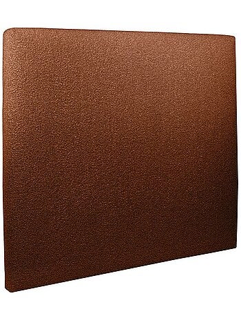 Lit avec tête de lit tapissier bouclette et sommier tapissier H35cm