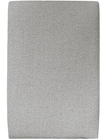 Lit avec tête de lit tapissier bouclette et sommier tapissier H35cm