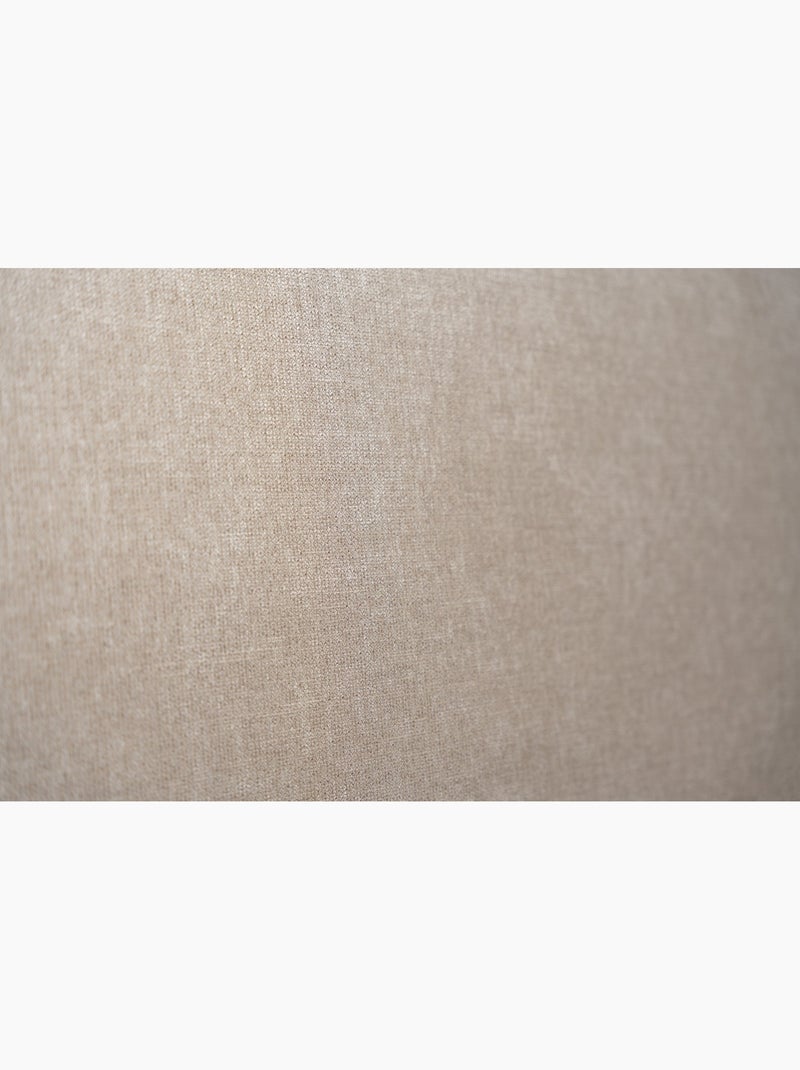 Lit avec tête de lit tapissier tissu et sommier kit H29cm Beige foncé - Kiabi