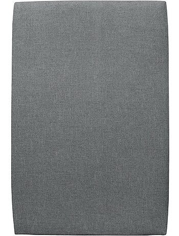 Lit avec tête de lit tapissier tissu et sommier kit H29cm