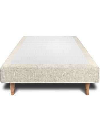 Lit avec tête de lit tapissier tissu et sommier tapissier H29cm