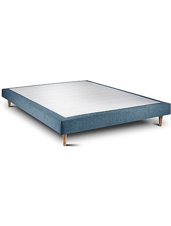 Lit avec tête de lit tapissier tissu et sommier tapissier H29cm