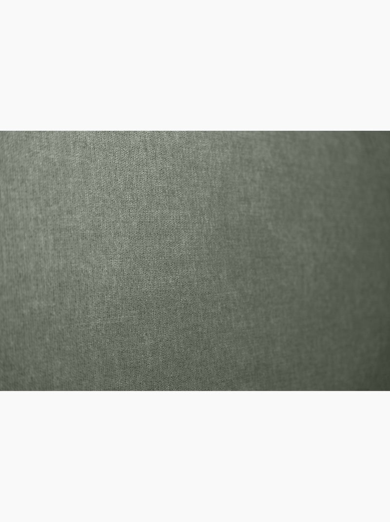Lit avec tête de lit tapissier tissu et sommier tapissier H29cm Vert kaki - Kiabi