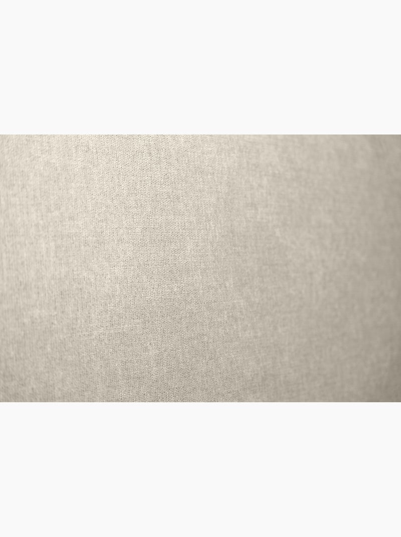 Lit avec tête de lit tapissier tissu et sommier tapissier H35cm Beige clair - Kiabi