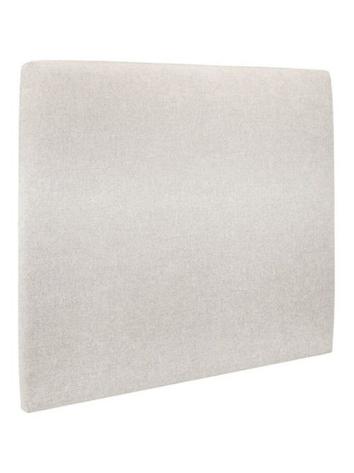 Lit avec tête de lit tapissier tissu et sommier tapissier H35cm - Kiabi