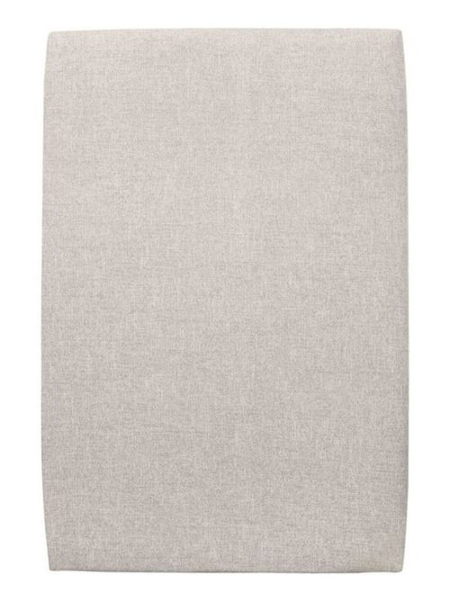 Lit avec tête de lit tapissier tissu et sommier tapissier H35cm - Kiabi