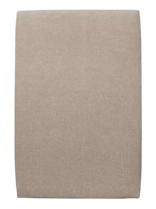 Lit avec tête de lit tapissier tissu et sommier tapissier H35cm - Kiabi