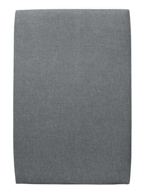 Lit avec tête de lit tapissier tissu et sommier tapissier H35cm - Kiabi