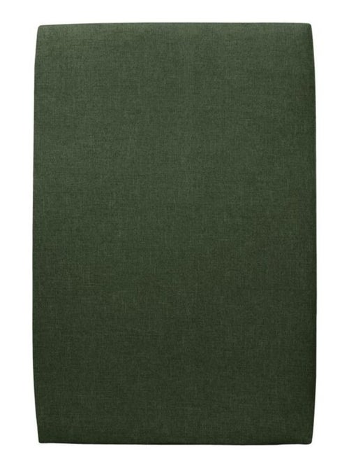 Lit avec tête de lit tapissier tissu et sommier tapissier H35cm - Kiabi