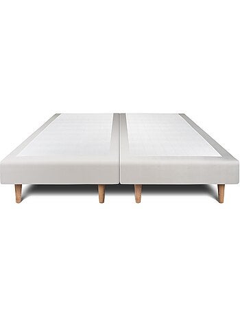 Lit avec tête de lit tapissier velours et sommier tapissier H29cm