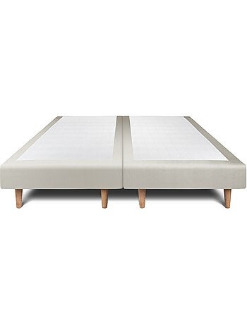 Lit avec tête de lit tapissier velours et sommier tapissier H29cm