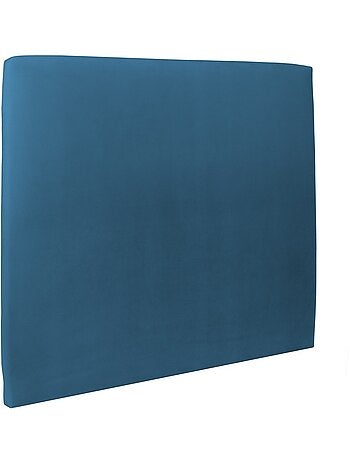 Lit avec tête de lit tapissier velours et sommier tapissier H35cm