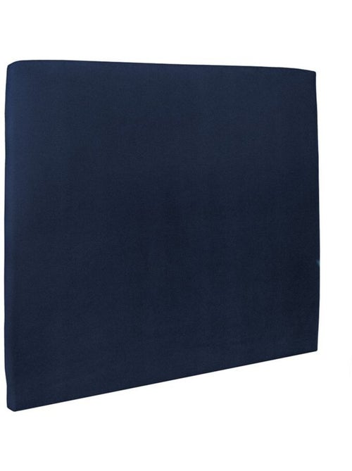 Lit avec tête de lit tapissier velours et sommier tapissier H35cm - Kiabi