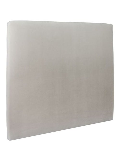 Lit avec tête de lit tapissier velours et sommier tapissier H35cm - Kiabi