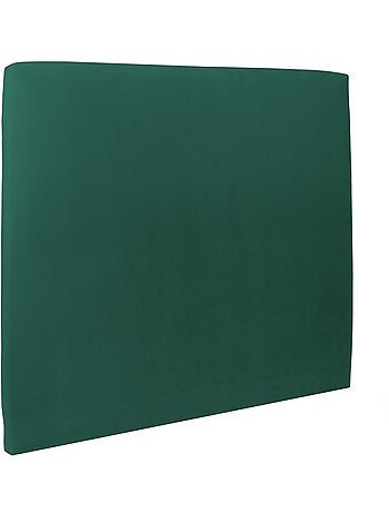 Lit avec tête de lit tapissier velours et sommier tapissier H35cm