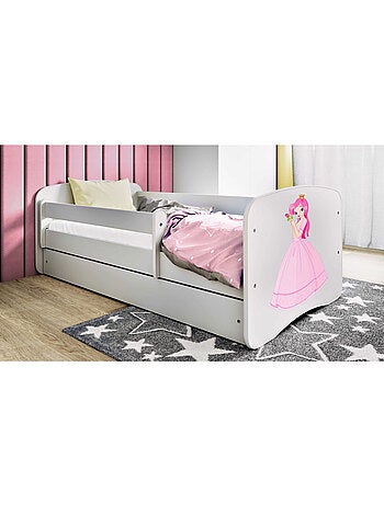Lit avec tiroir s princesse - 140/70 cm