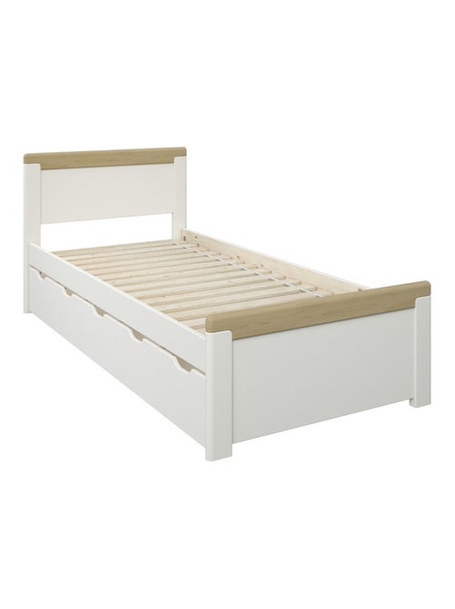 Lit avec tiroirs pin massif  ARTHUR - Kiabi