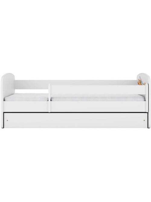Lit babydreams animaux blancs avec tiroir, sans matelas, 140/70 - Kiabi