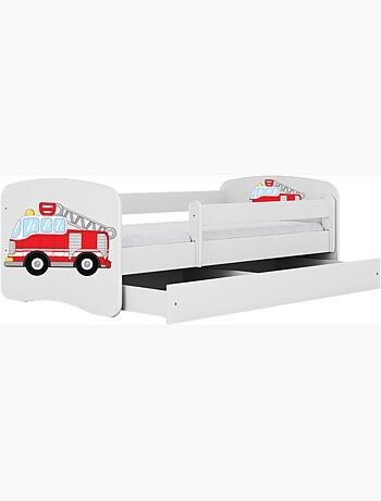 Lit babydreams blanc pompier avec tiroir sans matelas 140/70