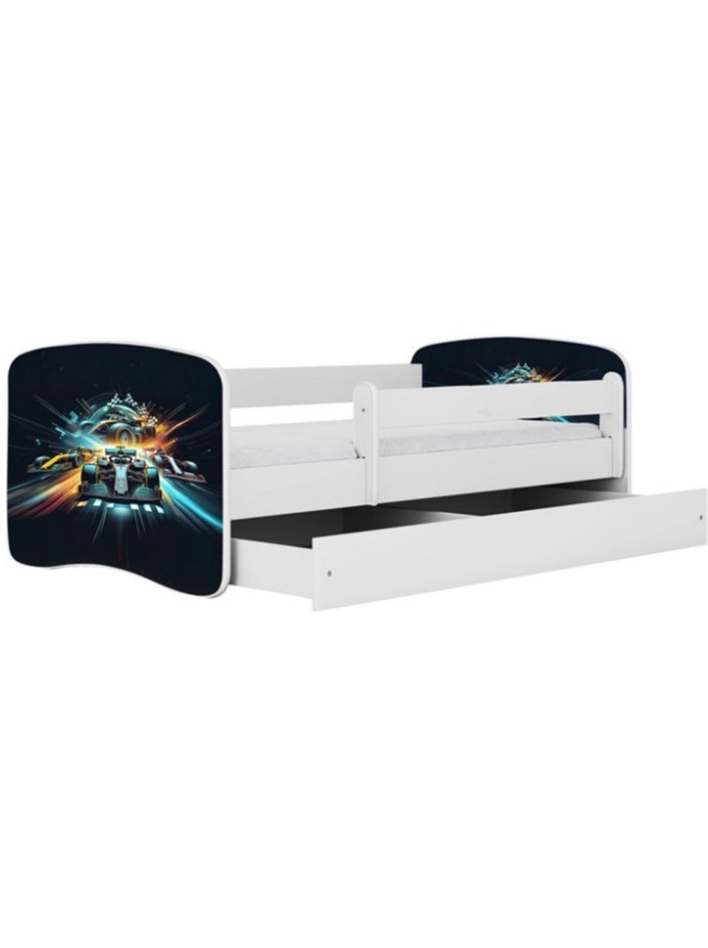 Lit babydreams blanc race avec tiroir sans matelas 140/70 Multicolore - Kiabi
