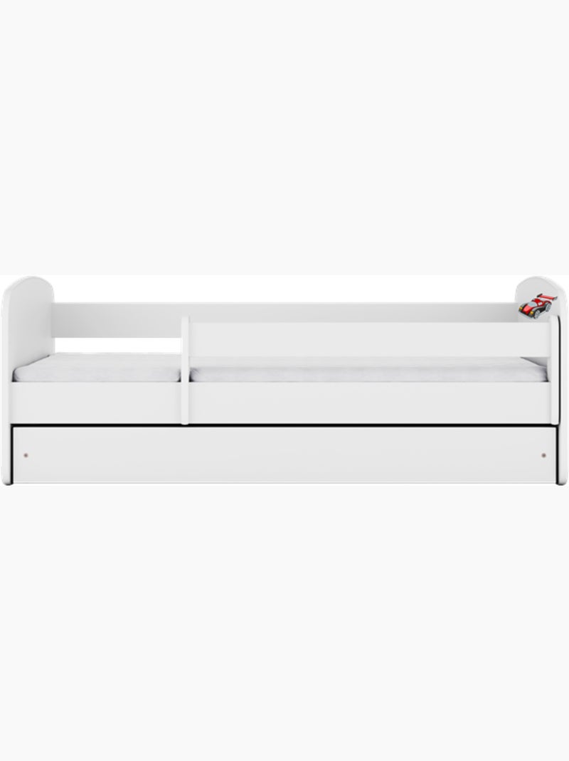 Lit babydreams blanc voiture de course avec tiroir - couchage 140x70 cm Multicolore - Kiabi
