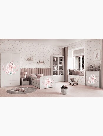 Lit babydreams cheval blanc avec tiroir sans matelas 140/70