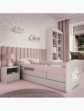 Lit babydreams cheval blanc avec tiroir sans matelas 140/70