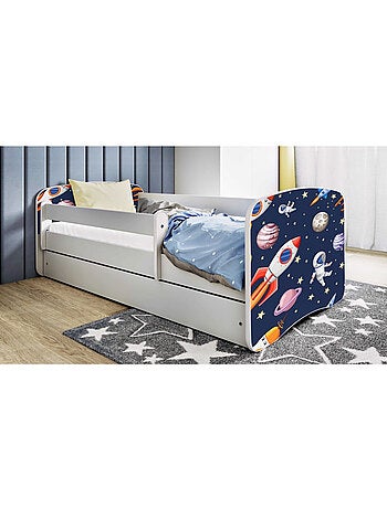 Lit babydreams cosmos blanc avec tiroir, sans matelas, 140/70