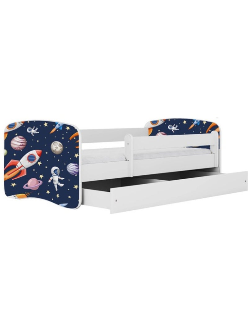 Lit babydreams cosmos blanc avec tiroir, sans matelas, 140/70 Multicolore - Kiabi